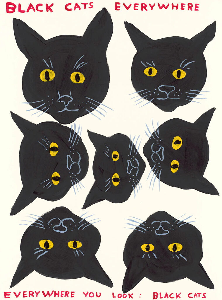 Black Cats, 2021 by David Shrigley | Monitillo Gallery