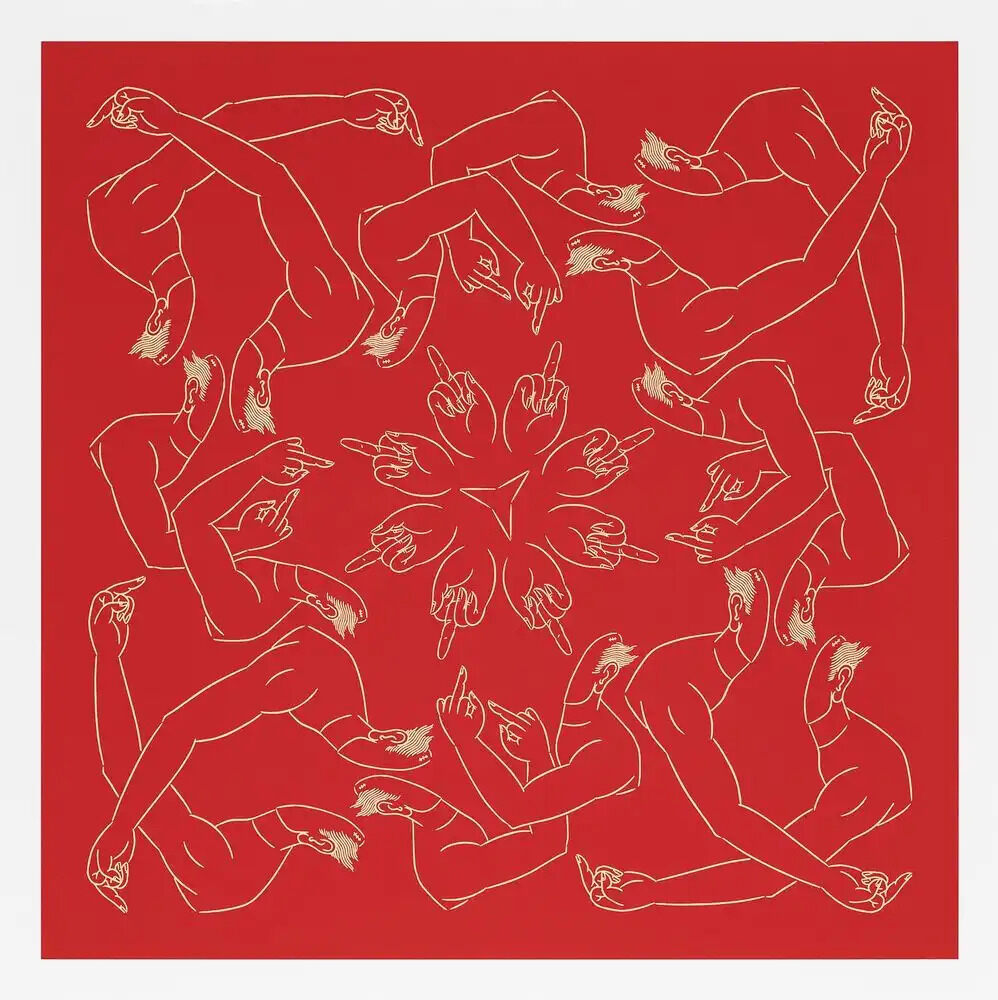 middle finger in red, 2023 by Ai Weiwei | Monitillo Gallery