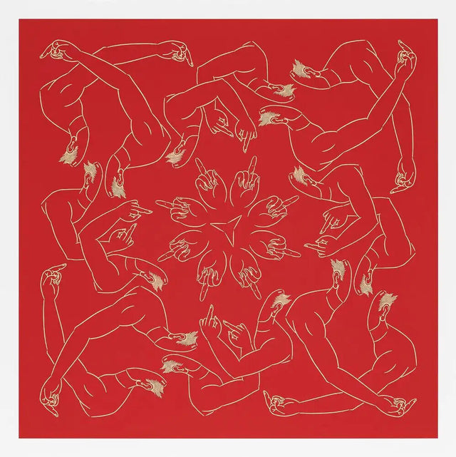 middle finger in red, 2023 by Ai Weiwei | Monitillo Gallery