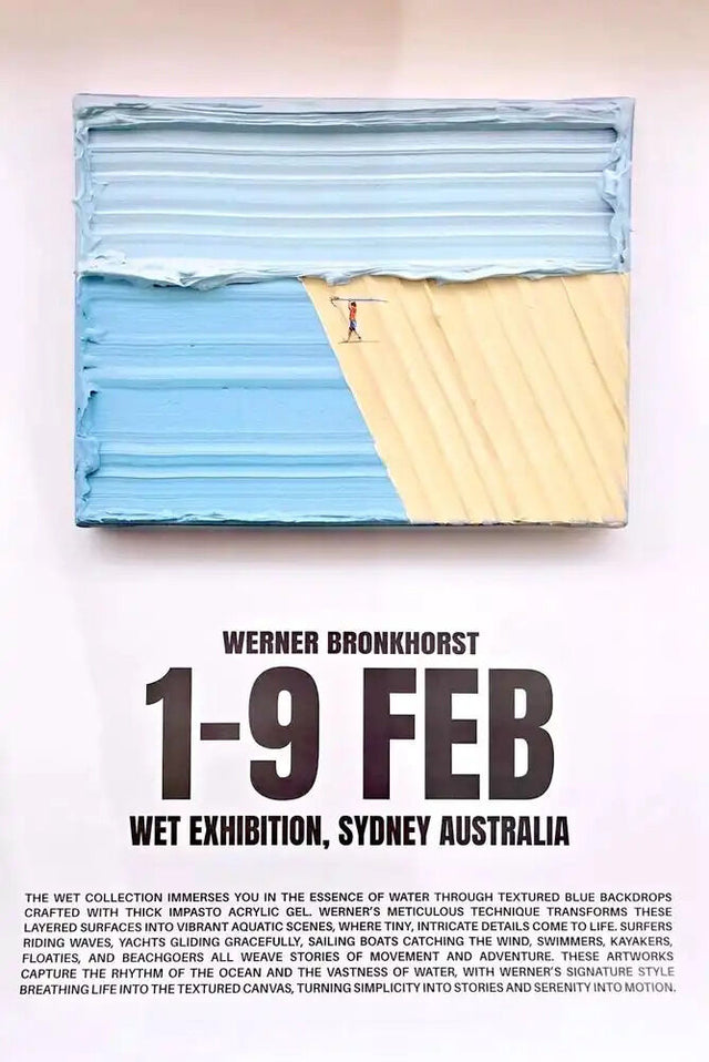 Wet Exhibition Poster (Coast Is Clear), 2025 by Werner Bronkhorst | Monitillo Gallery