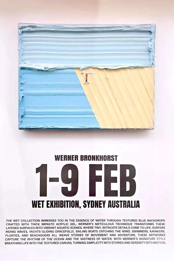 Wet Exhibition Poster (Coast Is Clear), 2025 by Werner Bronkhorst | Monitillo Gallery